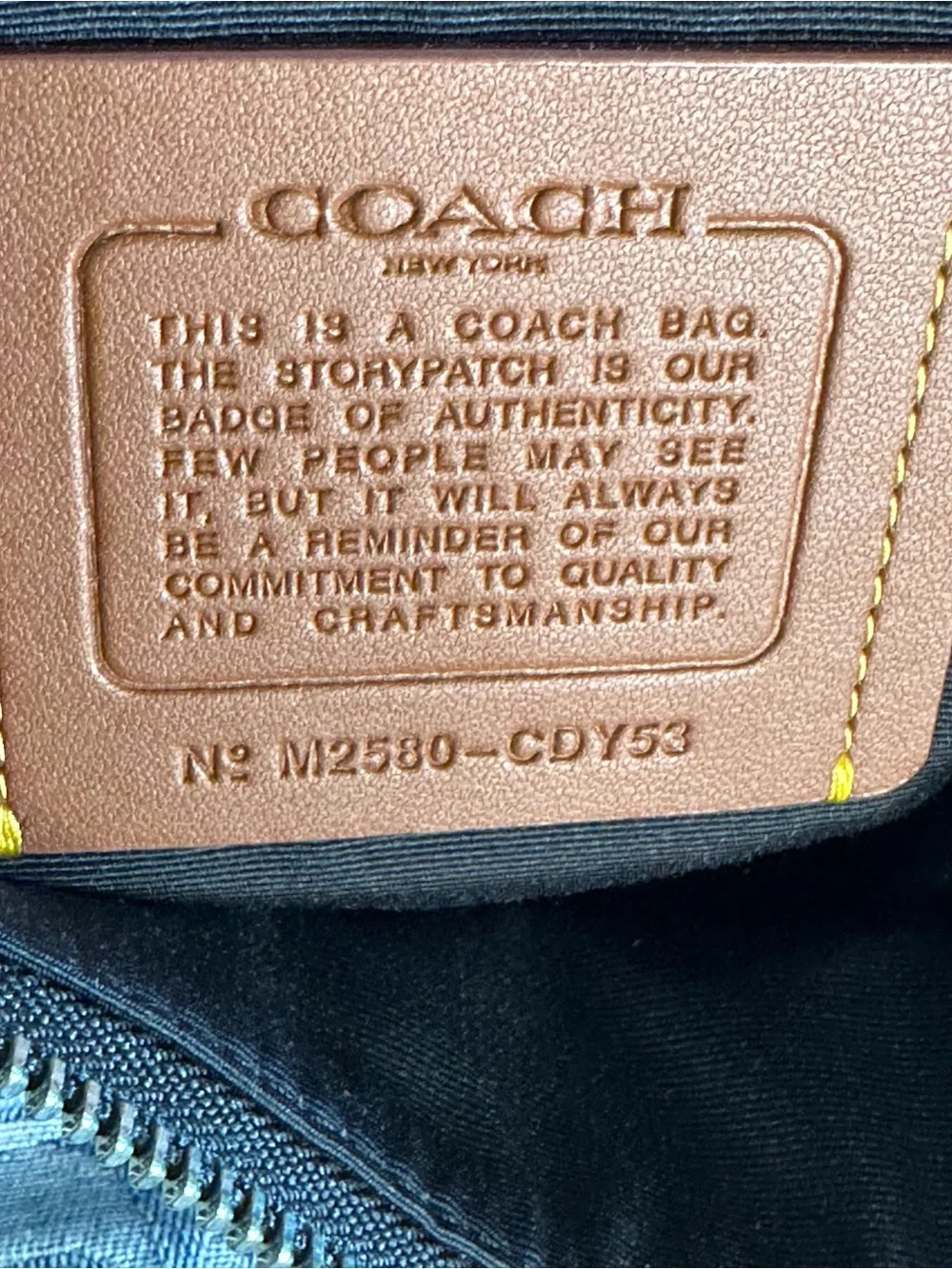 Coach Loved Denim Signature Small Finn Crossbody Bag with Coin Pouch CDY53
